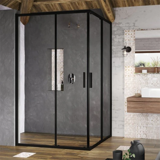 Душевая дверь RAVAK Blix Slim BLSRV2K-100 X1XMA0300Z1 100х195 см прозрачное стекло раздвижная
